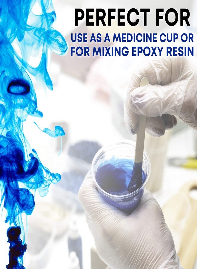 بيرفيكت ستيكس [200 قطعة - 1 أونصة] أكواب بيرفكت ستيكس البلاستيكية المدرجة للاستخدام مرة واحدة - لخلط الحبوب، وقياس الأدوية، وخلط الراتنج، وغسول الفم - Image 4